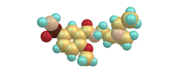 白で隔離スルピリド分子構造 — ストック写真