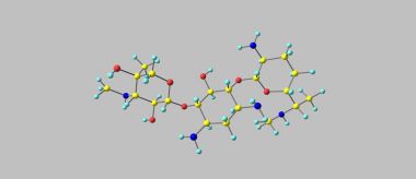 Gri izole gentamisin moleküler yapısı