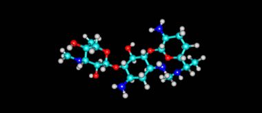 Siyah izole gentamisin moleküler yapısı