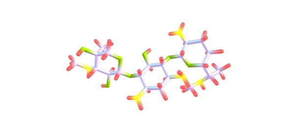 Γενταμικίνη μοριακή δομή που απομονώνονται σε λευκό — Φωτογραφία Αρχείου