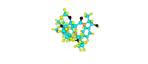 Μεθυλικός auristatin E μοριακή δομή που απομονώνονται σε λευκό — Φωτογραφία Αρχείου
