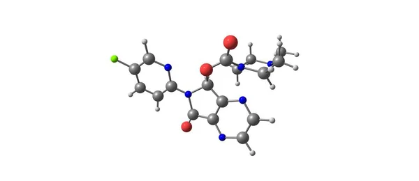 Zopiclone molecular structure isolated on white — Stock Photo, Image