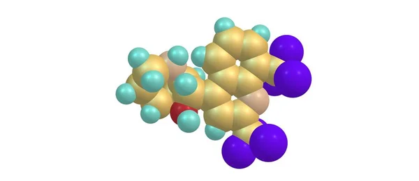 Estructura molecular de la mefloquina aislada en blanco —  Fotos de Stock