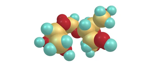 Estructura molecular de lactulosa aislada en blanco —  Fotos de Stock