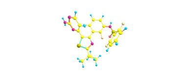 Dabrafenib moleküler yapısı üzerinde beyaz izole