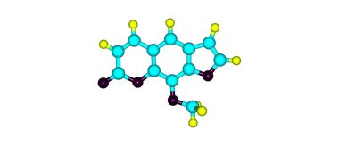 Methoxsalen moleküler yapısı üzerinde beyaz izole