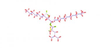 Orlistat moleküler yapısı üzerinde beyaz izole