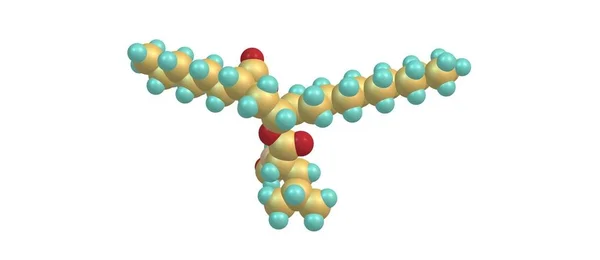 Orlistat molekulární struktura izolované na bílém — Stock fotografie