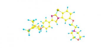 Quizartinib moleküler yapısı üzerinde beyaz izole