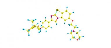 Quizartinib moleküler yapısı üzerinde beyaz izole