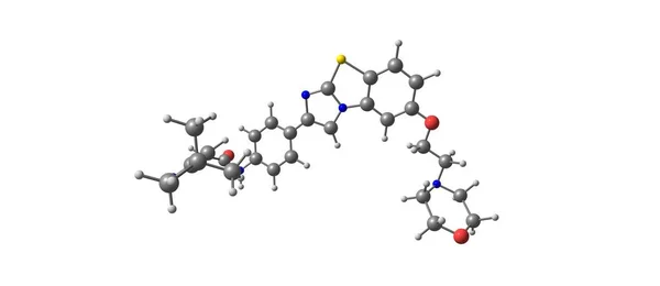 Quizartinib molekulární struktura izolované na bílém — Stock fotografie
