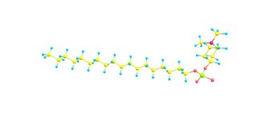 Perifosine moleküler yapısı üzerinde beyaz izole