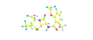 Meticillin moleküler yapısı üzerinde beyaz izole
