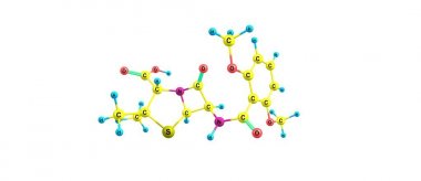 Meticillin moleküler yapısı üzerinde beyaz izole