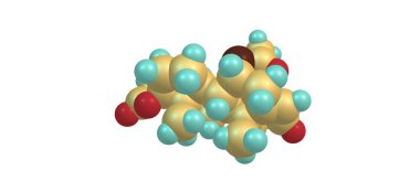 Spironolakton moleküler yapısı üzerinde beyaz izole