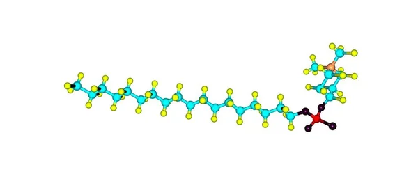 Perifosine molekylär struktur isolerad på vit — Stockfoto