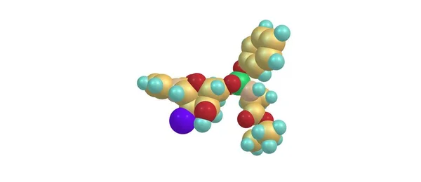 Sofosbuvir 分子结构在白色分离 — 图库照片