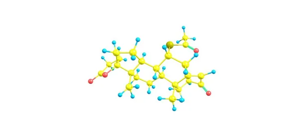 Spironolacton molecuulstructuur geïsoleerd op wit — Stockfoto