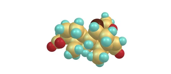 Молекулярна структура спіролактону ізольована на білому — стокове фото