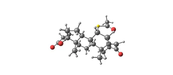 Spironolacton molecuulstructuur geïsoleerd op wit — Stockfoto