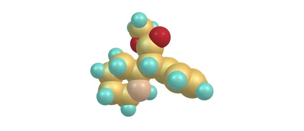 Moleculaire structuur methylfenidaat geïsoleerd op wit — Stockfoto