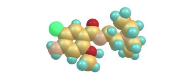 Metoklopramid moleküler yapısı üzerinde beyaz izole