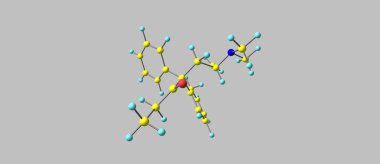 Gri izole metadon moleküler yapısı