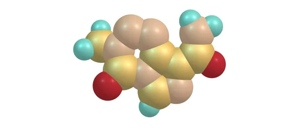 Temozolomide structure moléculaire isolé sur blanc — Photo