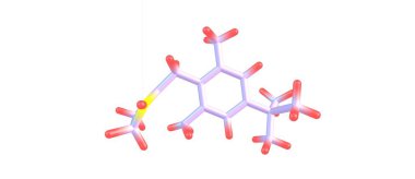 Xylometazoline moleküler yapısı üzerinde beyaz izole