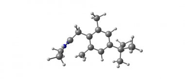 Xylometazoline moleküler yapısı üzerinde beyaz izole