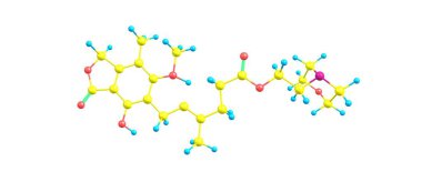 Mycophenolic asit moleküler yapısı üzerinde beyaz izole