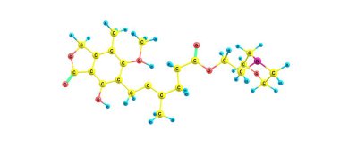 Mycophenolic asit moleküler yapısı üzerinde beyaz izole