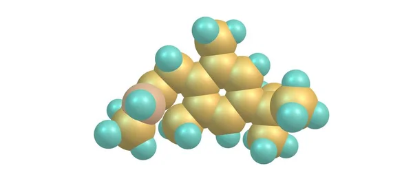 Xylometazolin molekulární struktura izolované na bílém — Stock fotografie