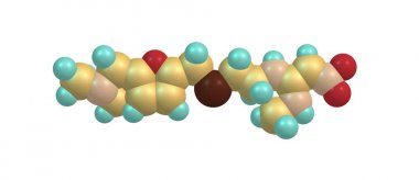 Ranitidin moleküler yapısı üzerinde beyaz izole