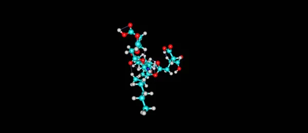 黒の免震フモニシン分子構造物 — ストック写真