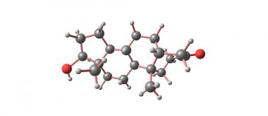 Beyaz izole dihidrotestosteron moleküler yapısı