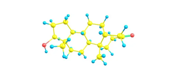 흰색 절연 Dihydrotestosterone 분자 구조 — 스톡 사진