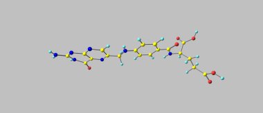 Gri izole folik asit moleküler yapısı