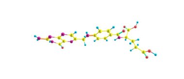 Folik asit moleküler yapısı üzerinde beyaz izole