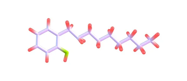 흰색 절연 Nonylphenol 분자 구조 — 스톡 사진