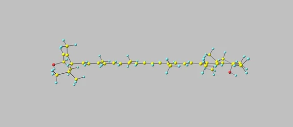 グレーに分離されたルテインの分子構造 — ストック写真