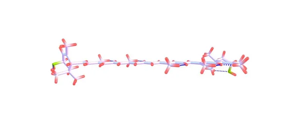 白で隔離ルテイン分子構造 — ストック写真