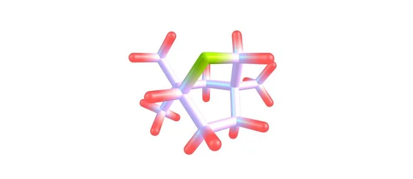 Estrutura molecular do eucaliptol isolado no branco — Fotografia de Stock