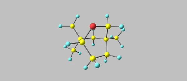 Moleculaire structuur eucalyptol geïsoleerd op grijs — Stockfoto