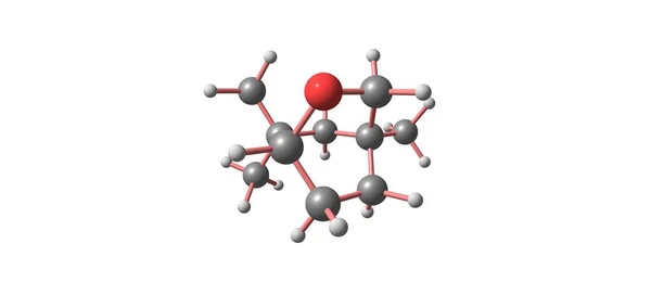 Estructura molecular de eucaliptol aislada en blanco —  Fotos de Stock