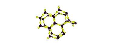 Beyaz arka plan üzerinde buz moleküler yapısı