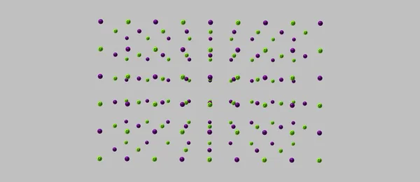 Structure moléculaire du chlorure de sodium sur fond gris — Photo