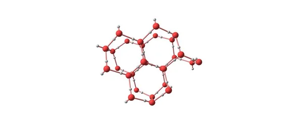 Molecular structure of ice on white background — Stock Photo, Image