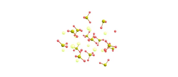 Molekylstruktur för natriumklorid på vit bakgrund — Stockfoto