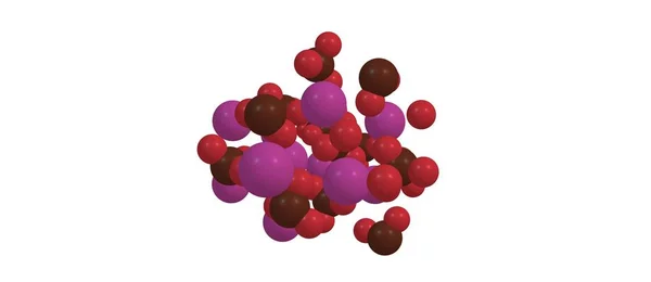Estructura molecular del cloruro de sodio sobre fondo blanco —  Fotos de Stock